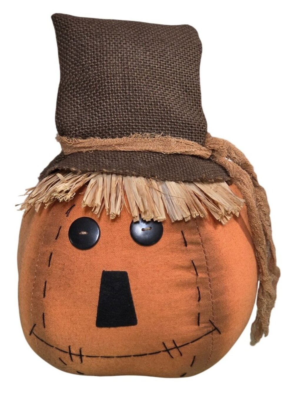 Hearthside Collection Bradley Pumpkin Head 11" Primitive Fall Halloween Decor
